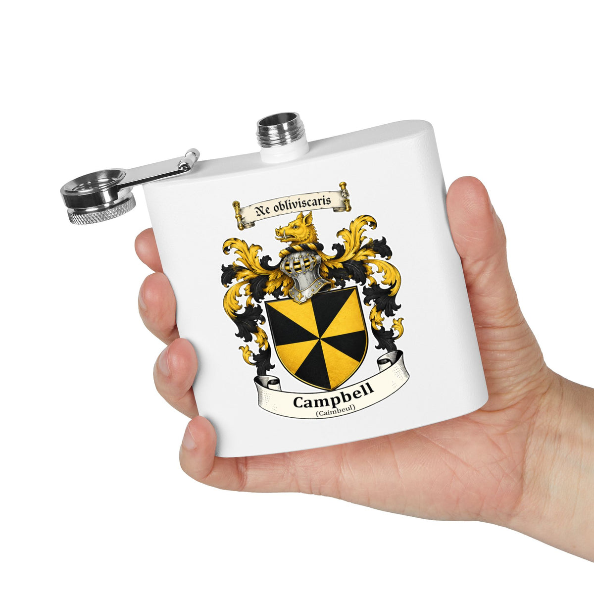 Campbell - Family Crest Flask