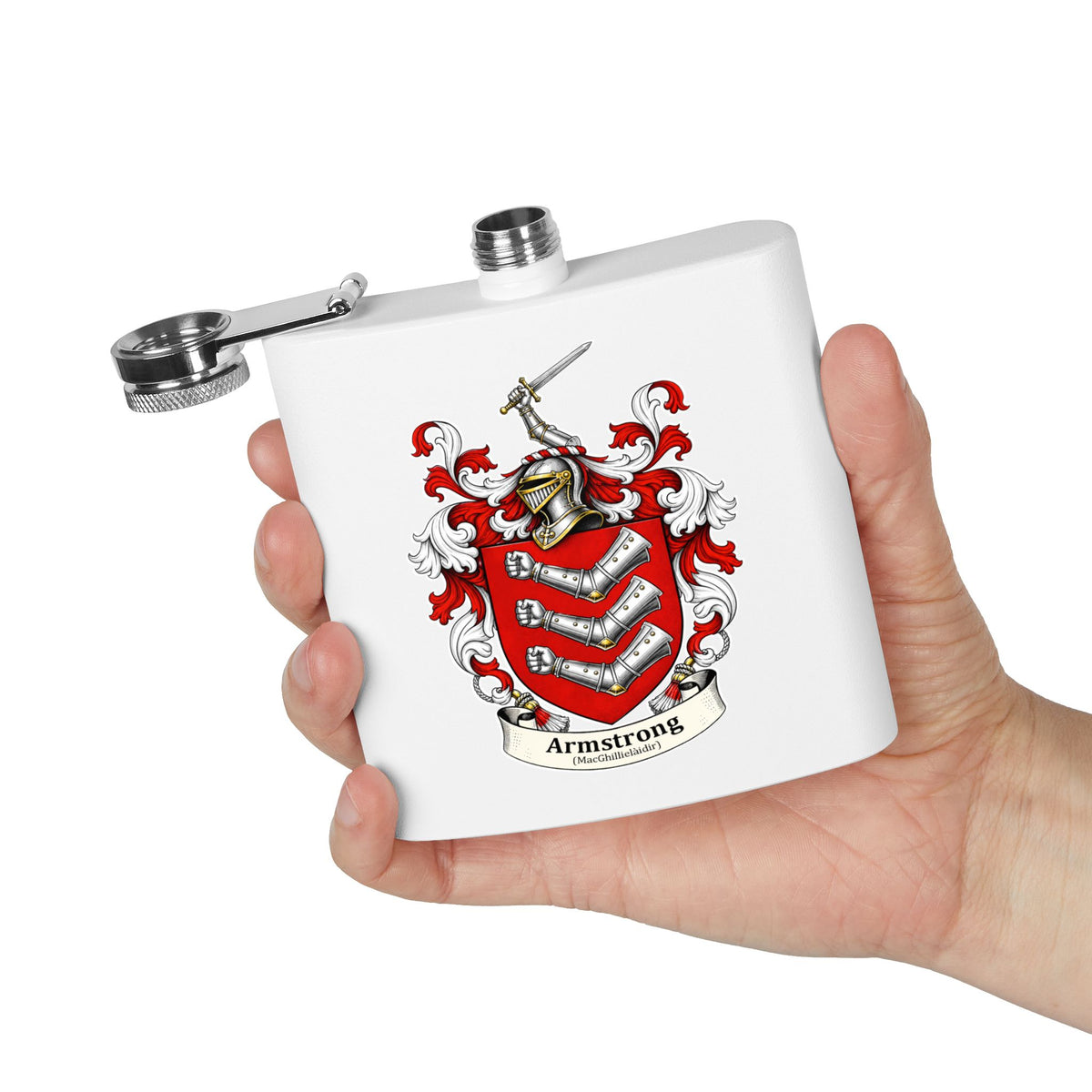 Armstrong - Family Crest Flask