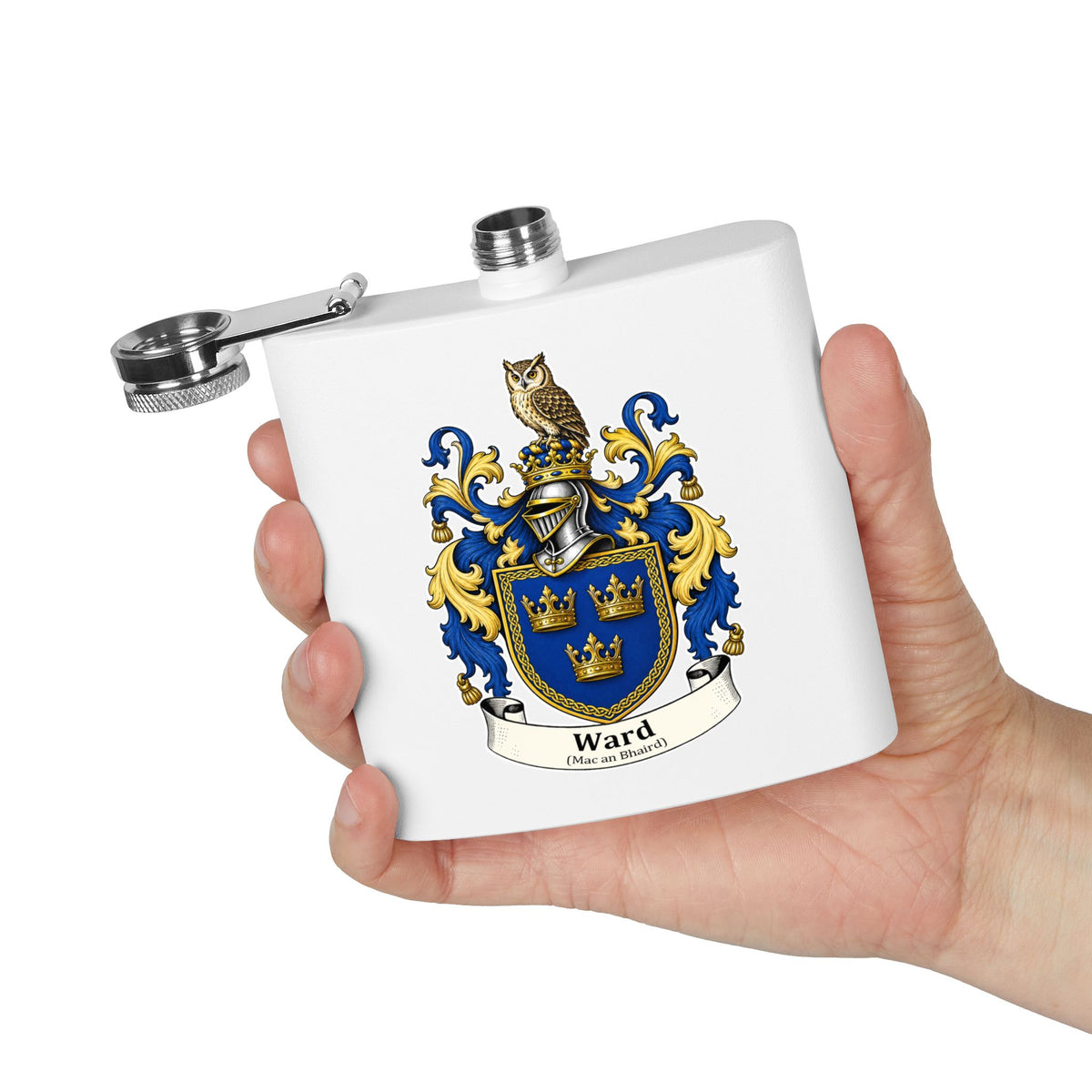 Ward - Family Crest Flask