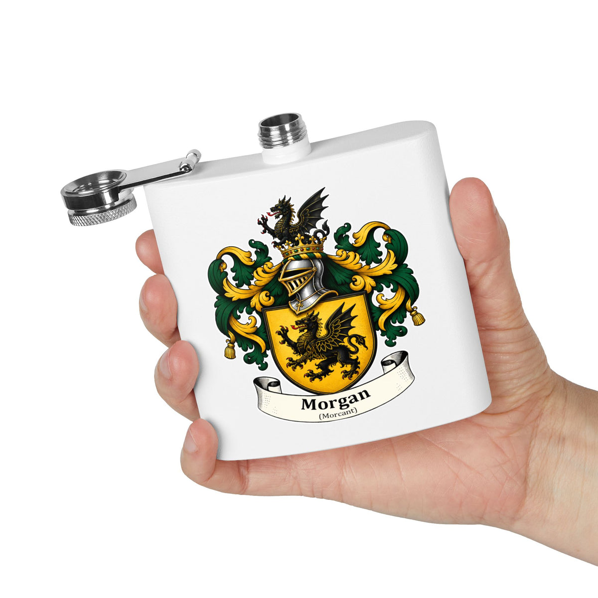 Morgan - Family Crest Flask