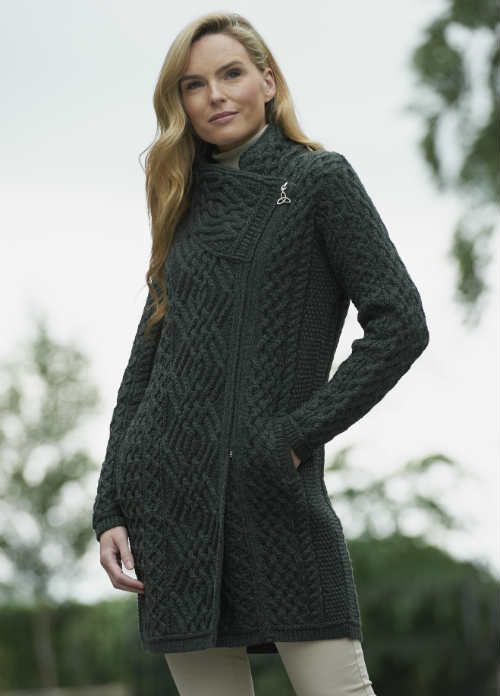 Merino Wool Side-Zip Coat