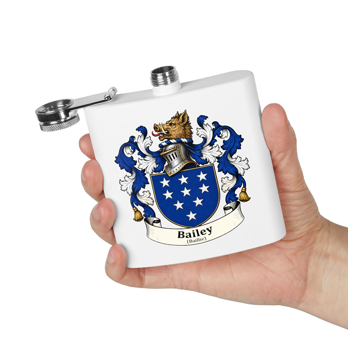 Bailey - Family Crest Flask
