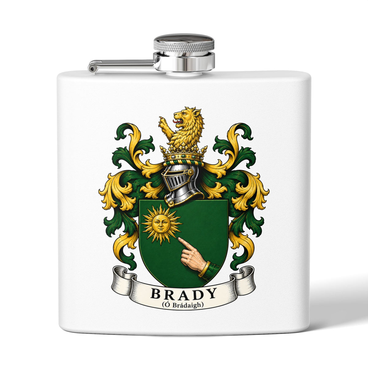 Brady - Family Crest Flask