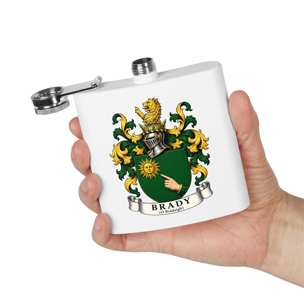 Brady - Family Crest Flask