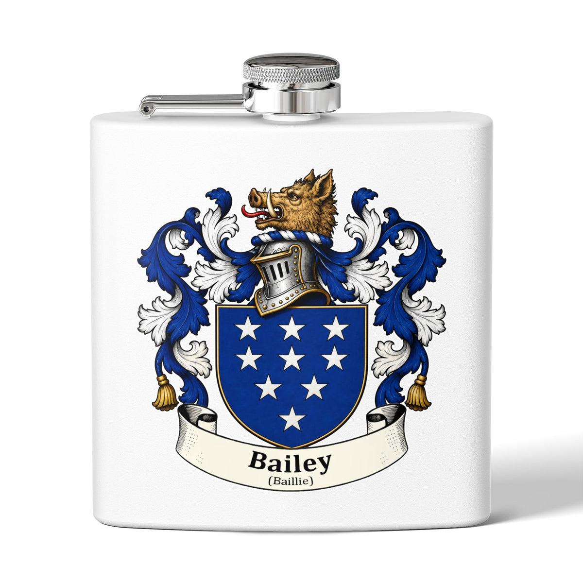 Bailey - Family Crest Flask