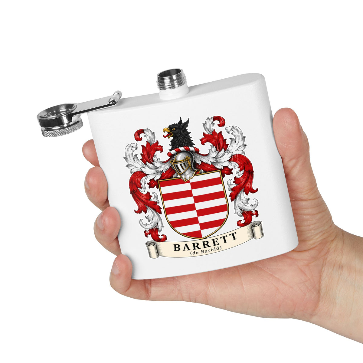 Barrett - Family Crest Flask