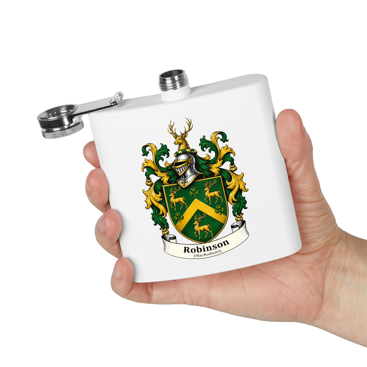 Robinson - Family Crest Flask