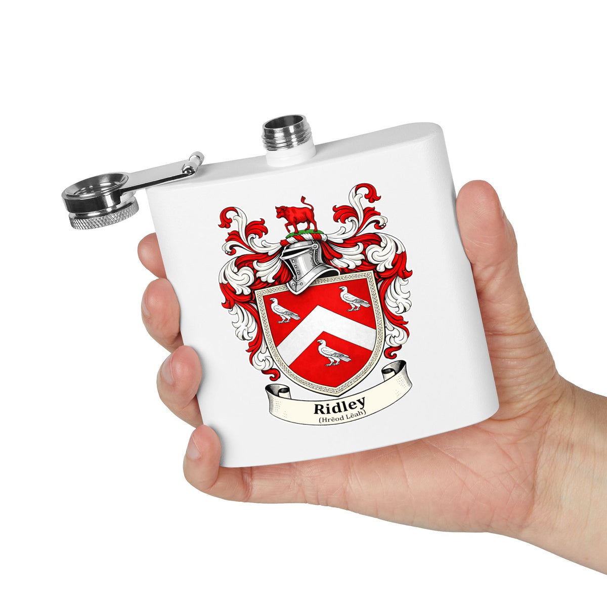 Ridley - Family Crest Flask