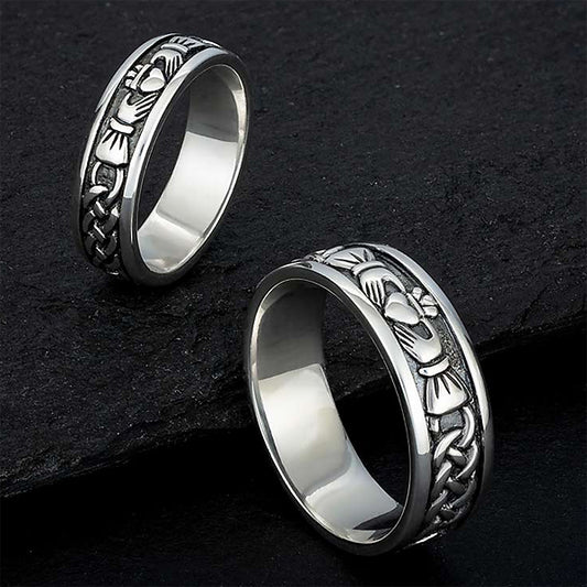 Women's Sterling Silver Claddagh Band