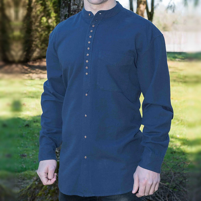 Navy Blue Irish Grandfather Shirt