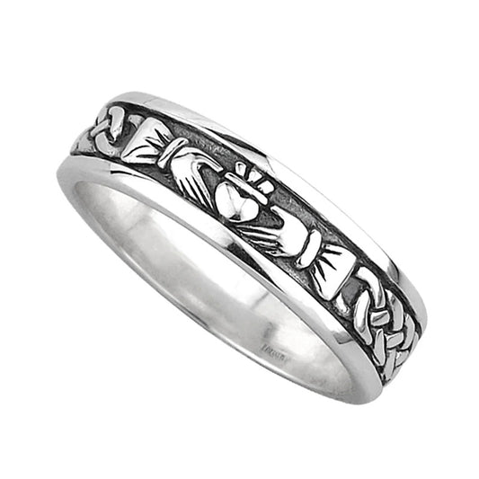 Women's Sterling Silver Claddagh Band